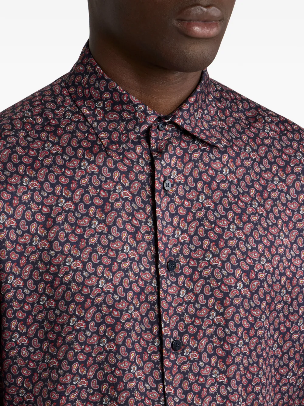 ETRO Paisley Shirt Blauw