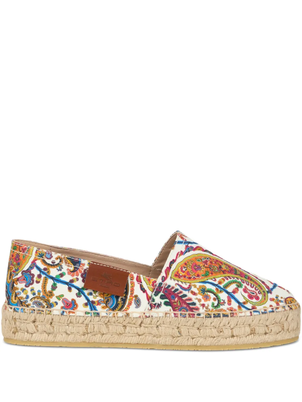 Etro Printed Cotton Espadrilles In Multi