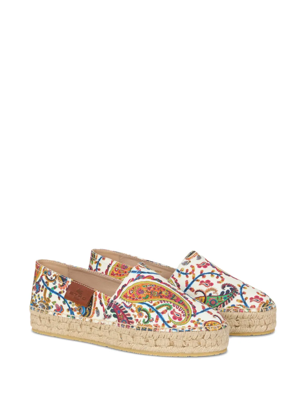 Etro Printed Cotton Espadrilles In Multi