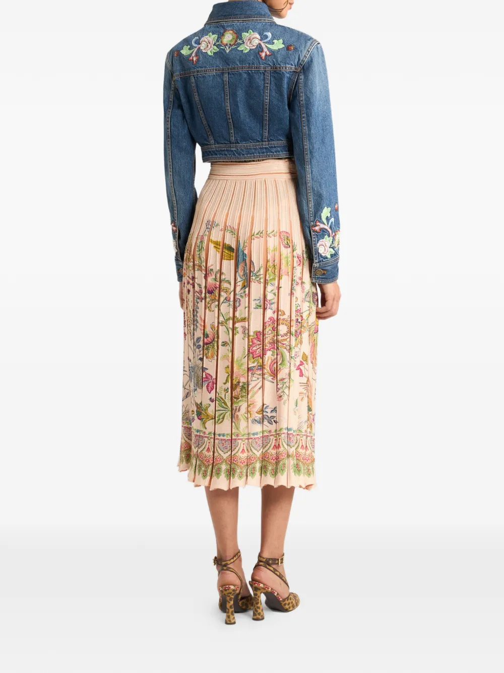 ETRO Jack met geborduurde bloemen Blauw