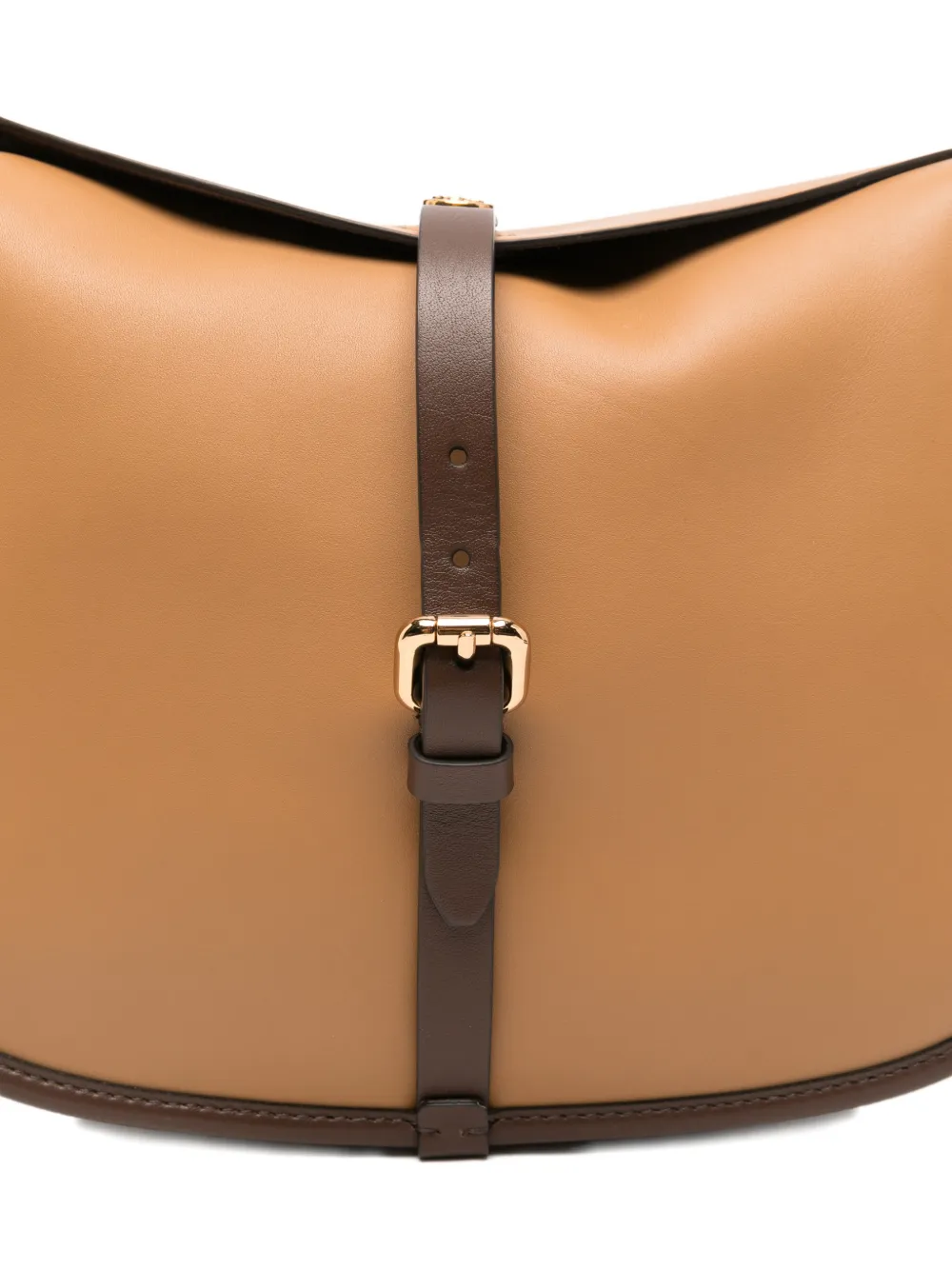 Etro Internal Slip Pocket Calf Leather Shoulder Bag In Brown