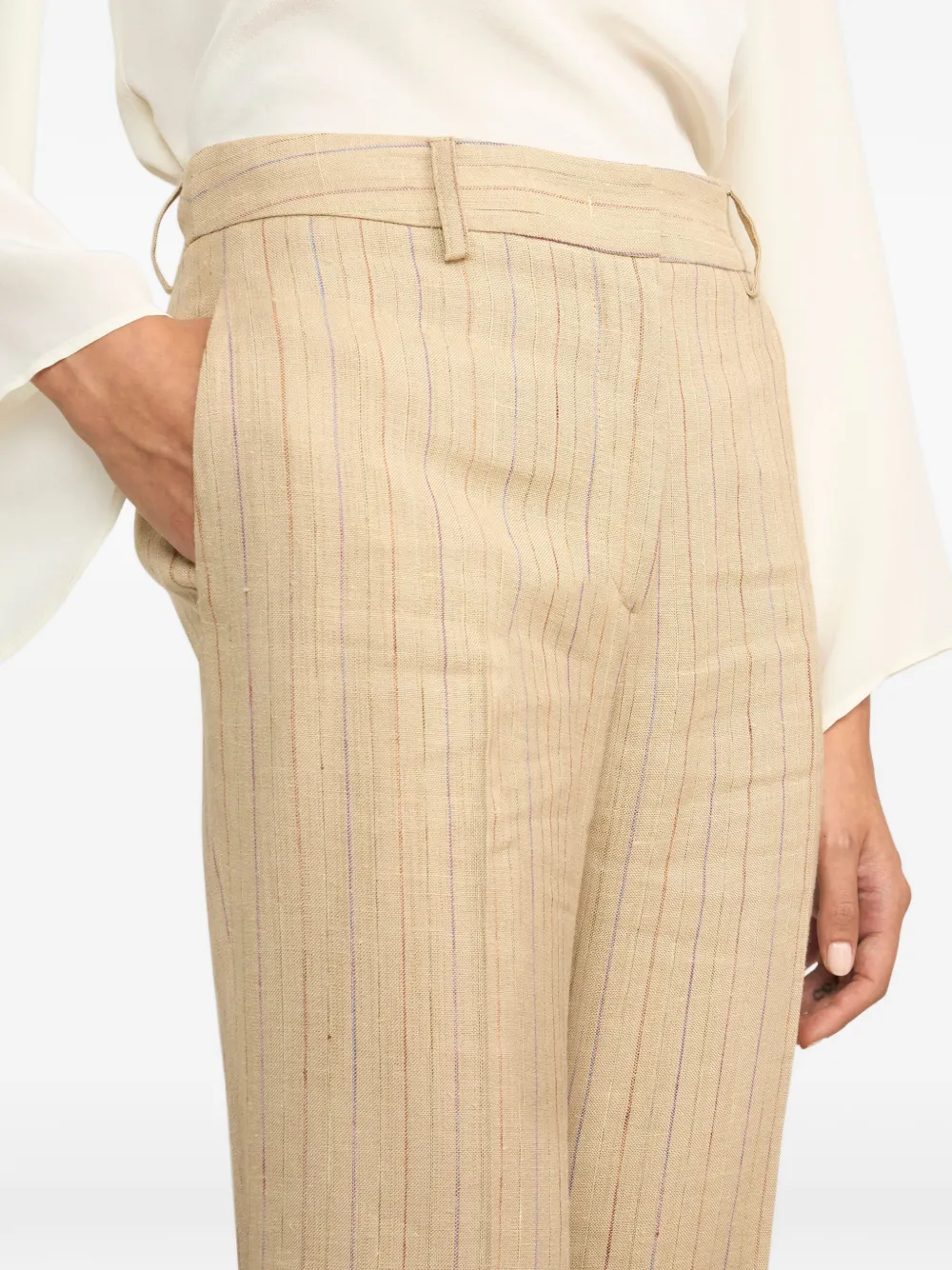 ETRO Gestreepte broek Beige