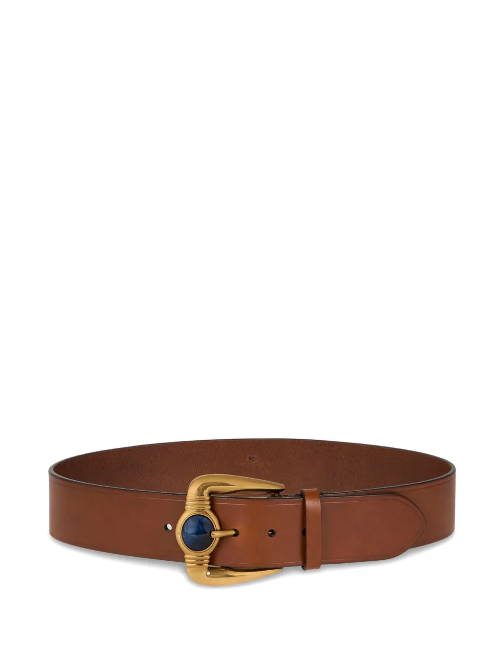 ETRO stone-buckle leather belt - Marrone
