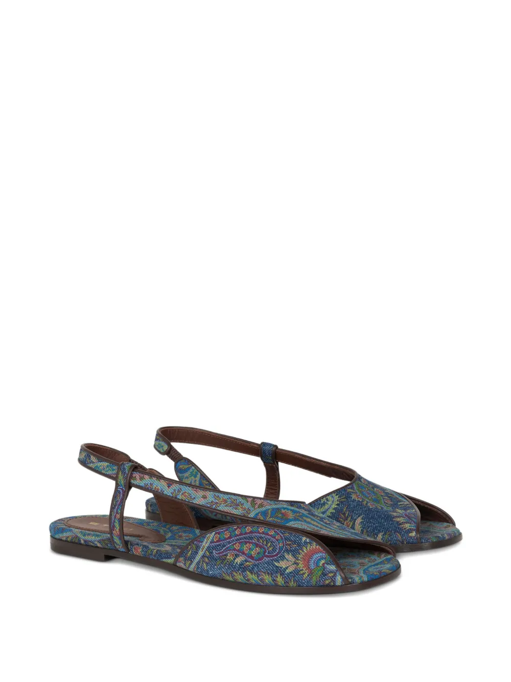 ETRO Sandalen met paisley-print Blauw