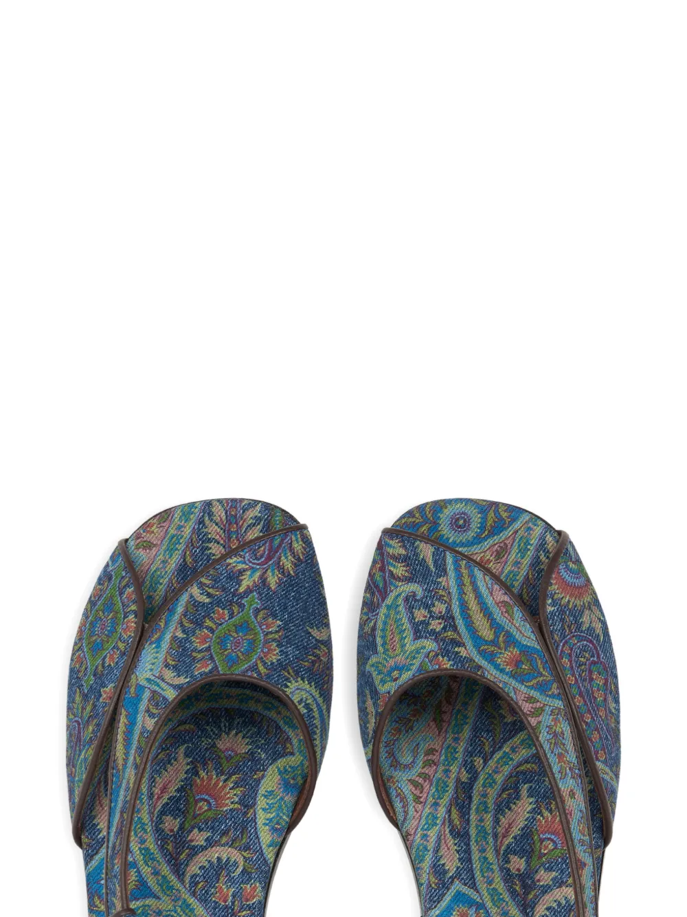 ETRO Sandalen met paisley-print Blauw