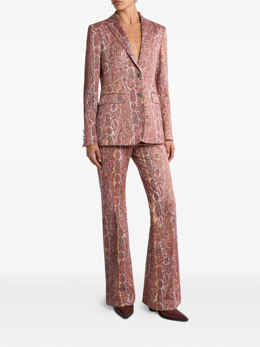 ETRO Blazer met enkele rij knopen Rood
