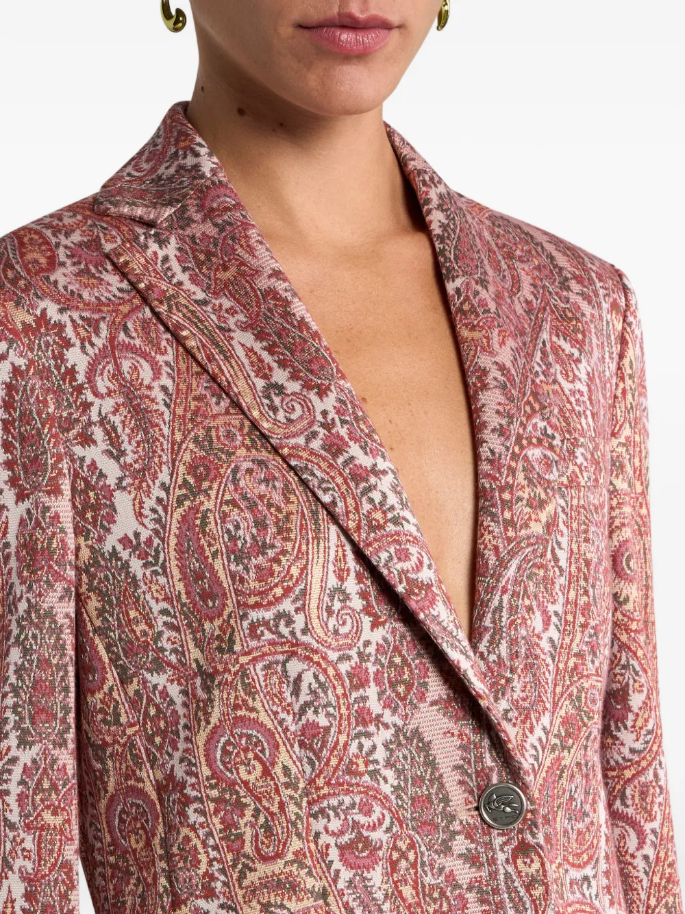 ETRO Blazer met enkele rij knopen Rood