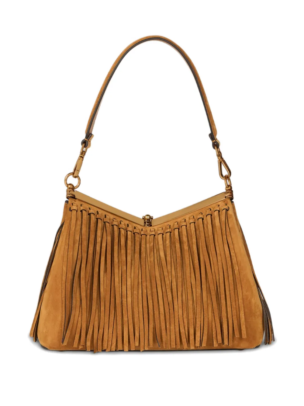 ETRO medium Vela fringing shoulder bag - Bruin