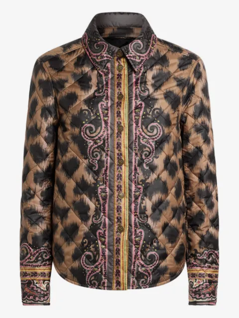 ETRO animal-print quilted overshirt
