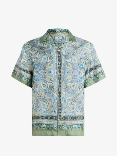 ETRO chemise en soie à motif cachemire