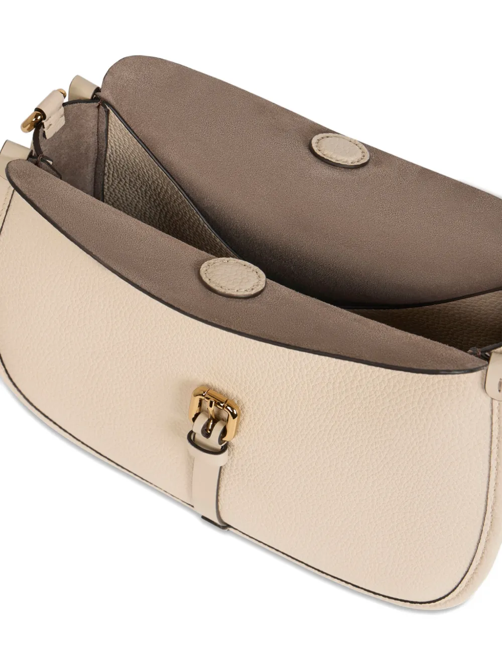 Etro Medium Tumbled Leather Crossbody Pony Bag In Neutral