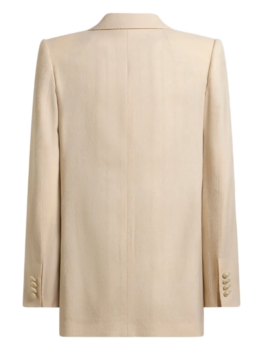 ETRO Blazer met enkele rij knopen met paisley-jacquard Beige