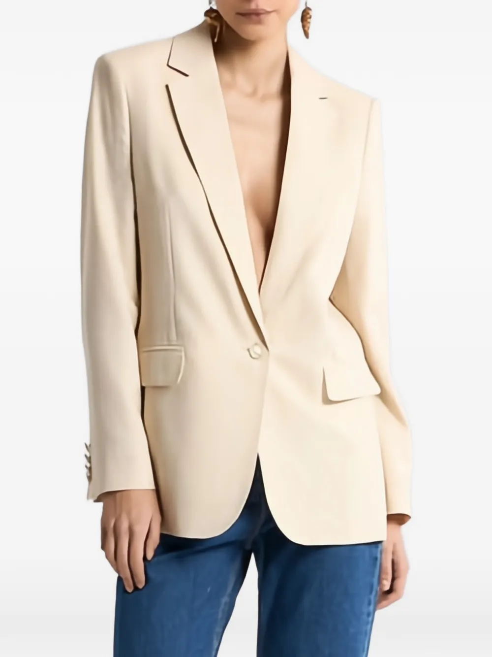 ETRO jacquard paisley single-breasted blazer - Neutrals