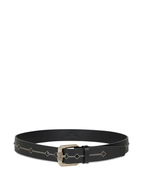 ETRO embroidery leather belt