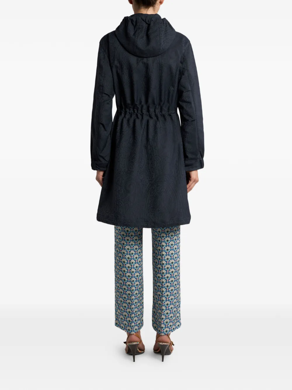  Etro Zip-up Parka Coat - Blue 