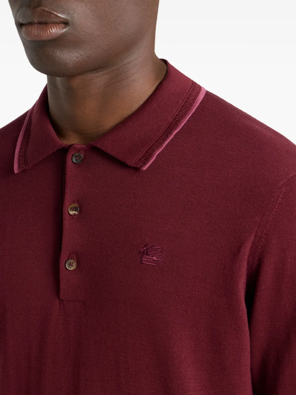 ETRO Poloshirt met pegaso borduurwerk Rood