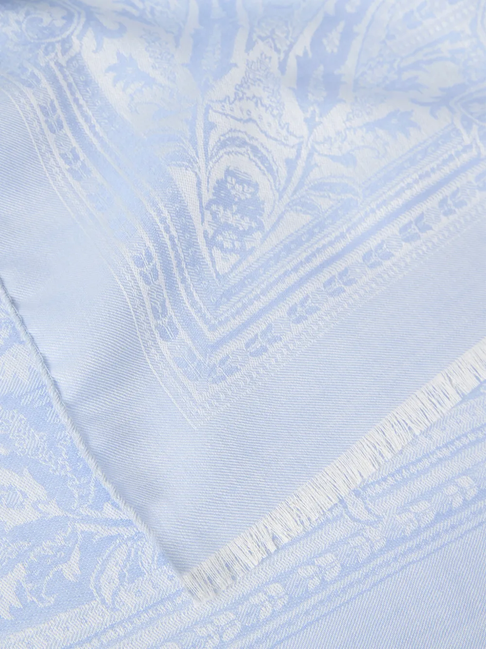 ETRO floral paisley jacquard scarf - Blauw