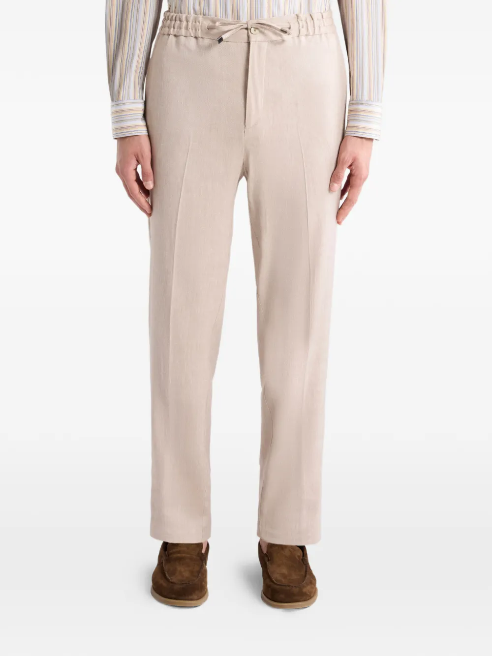  Etro Linen Twill Trousers - Neutrals 