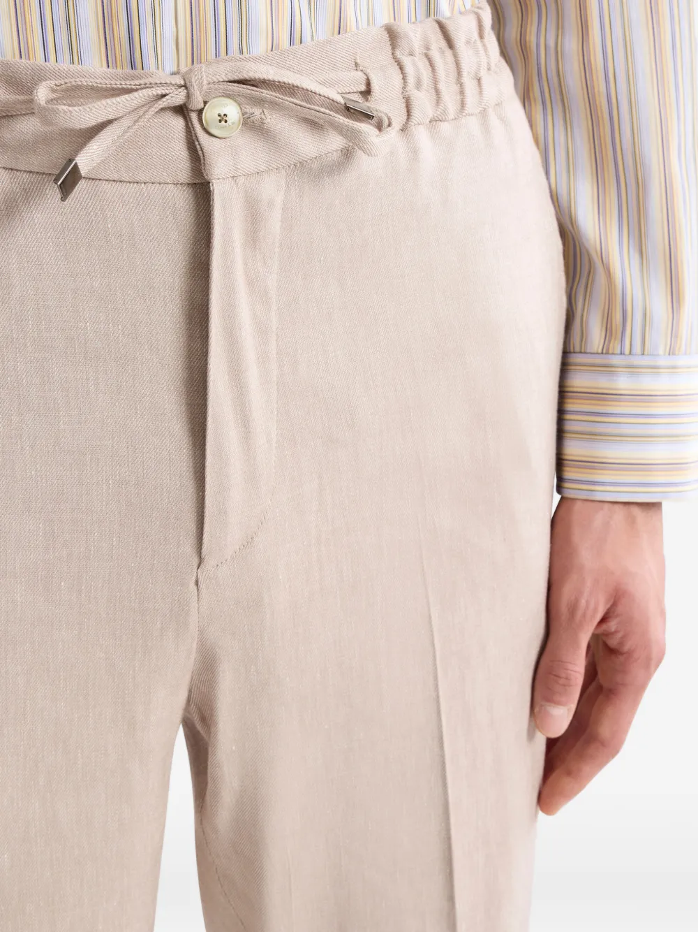 ETRO Linnen twill broek Beige