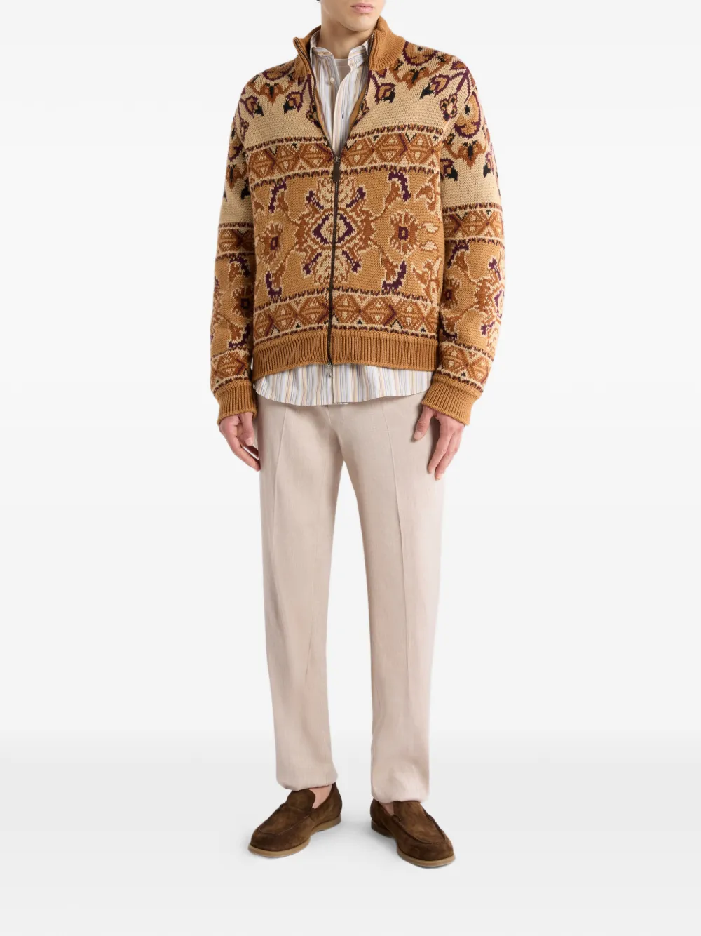 ETRO linen twill trousers - Beige