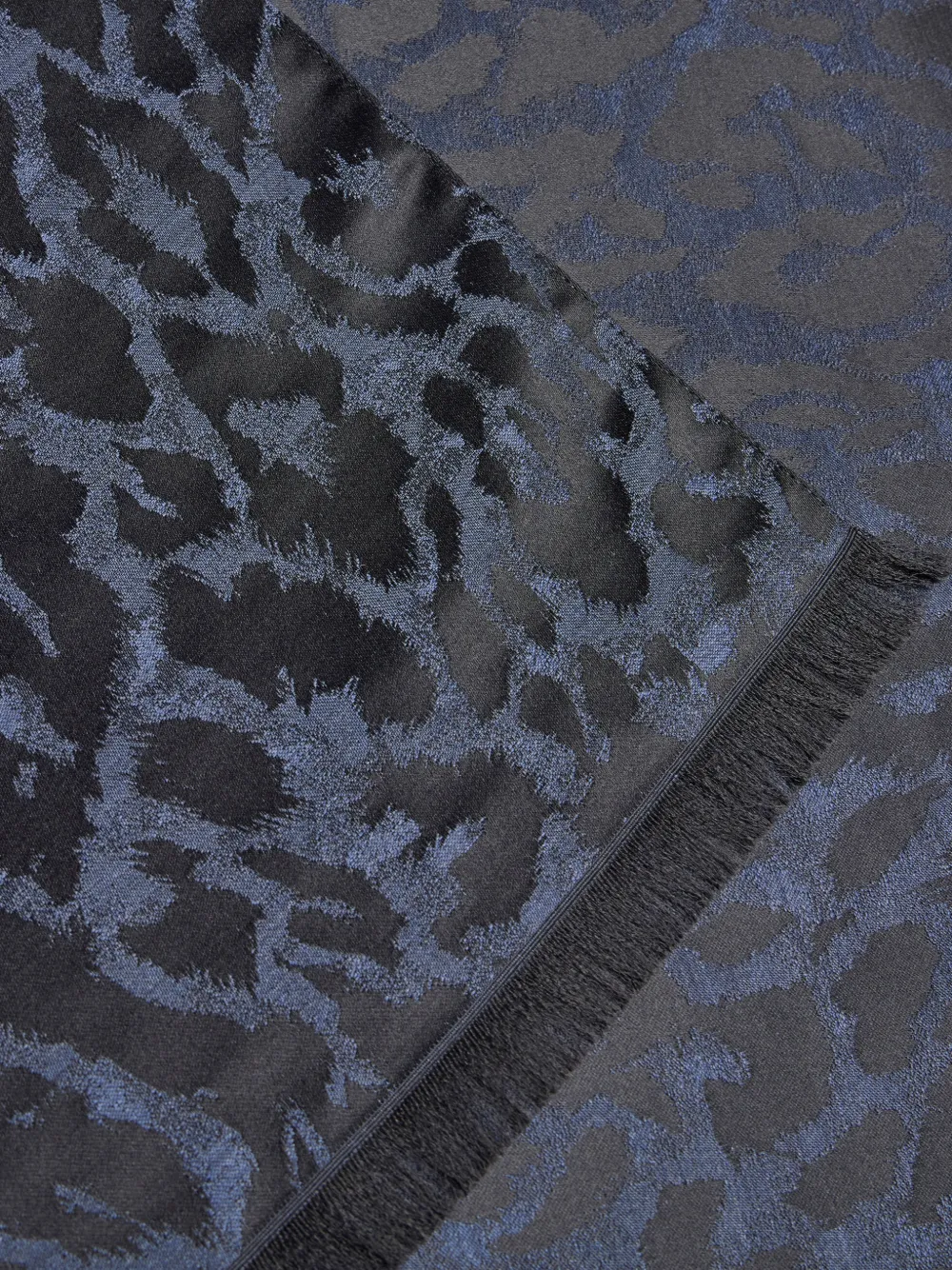 ETRO animal-motif wool scarf - Zwart