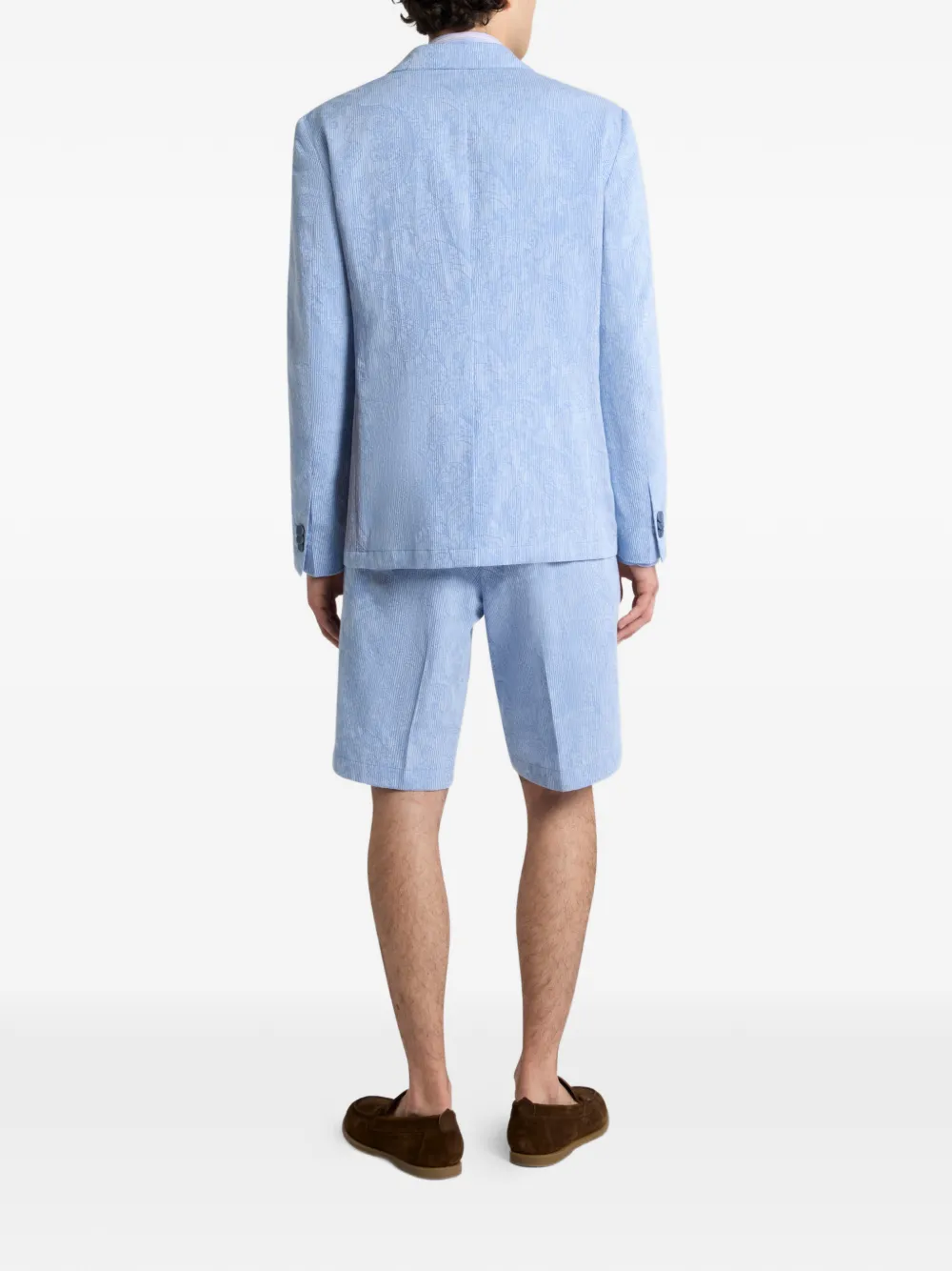  Etro Striped Single-breasted Jacket - Blue 