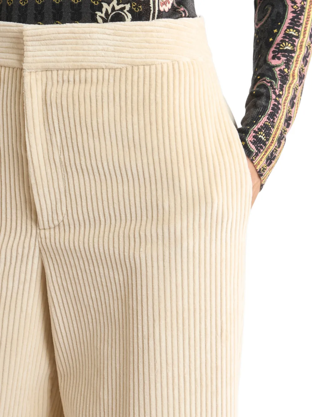 ETRO Ribfluwelen broek Beige