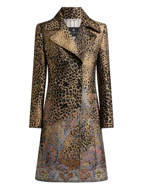 ETRO double-breasted jacquard coat