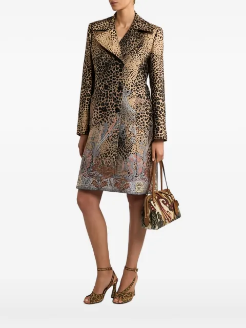 ETRO abrigo en jacquard con doble botonadura