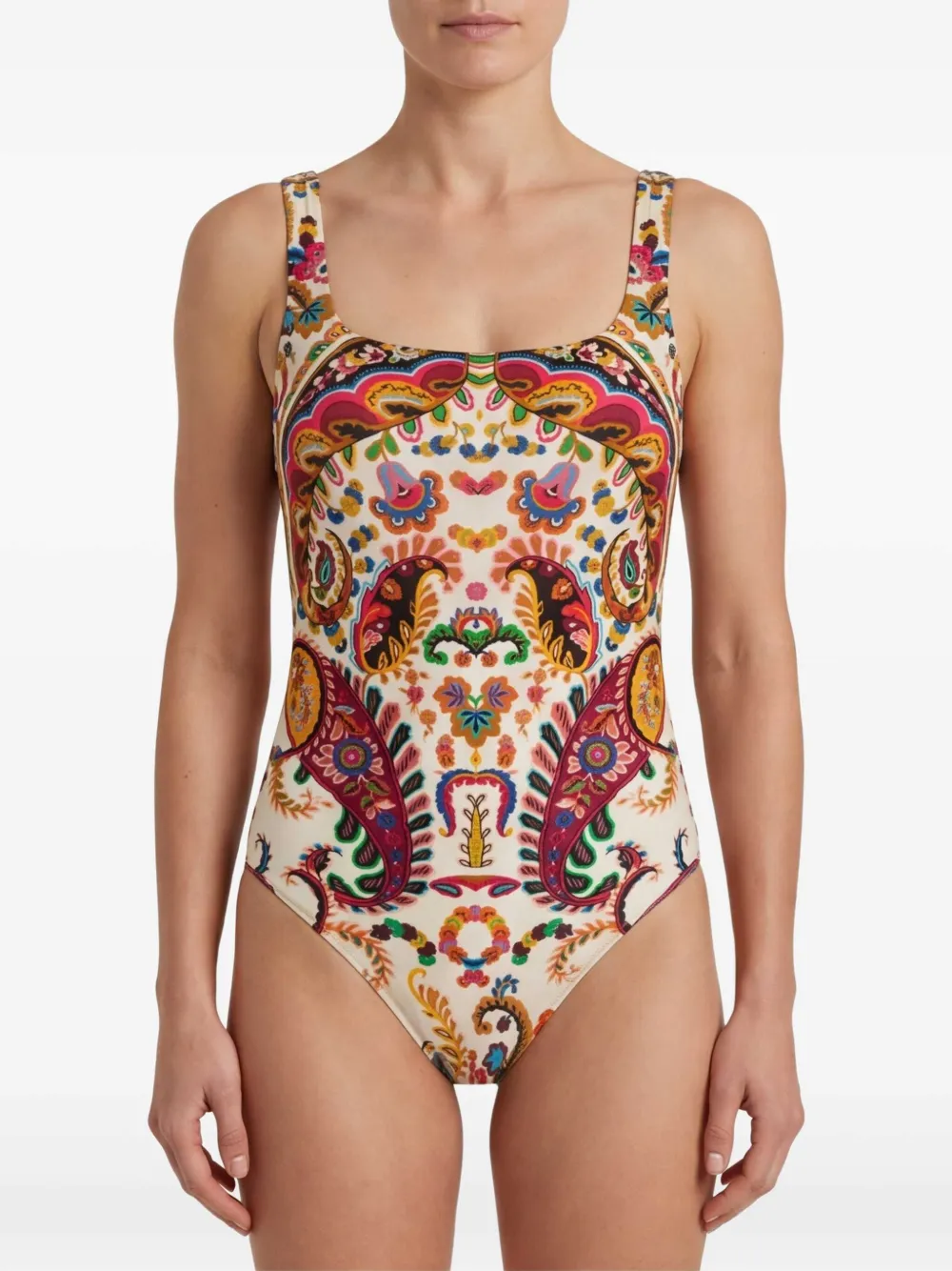 ETRO Badpak met paisley-print en bloemen-print Beige
