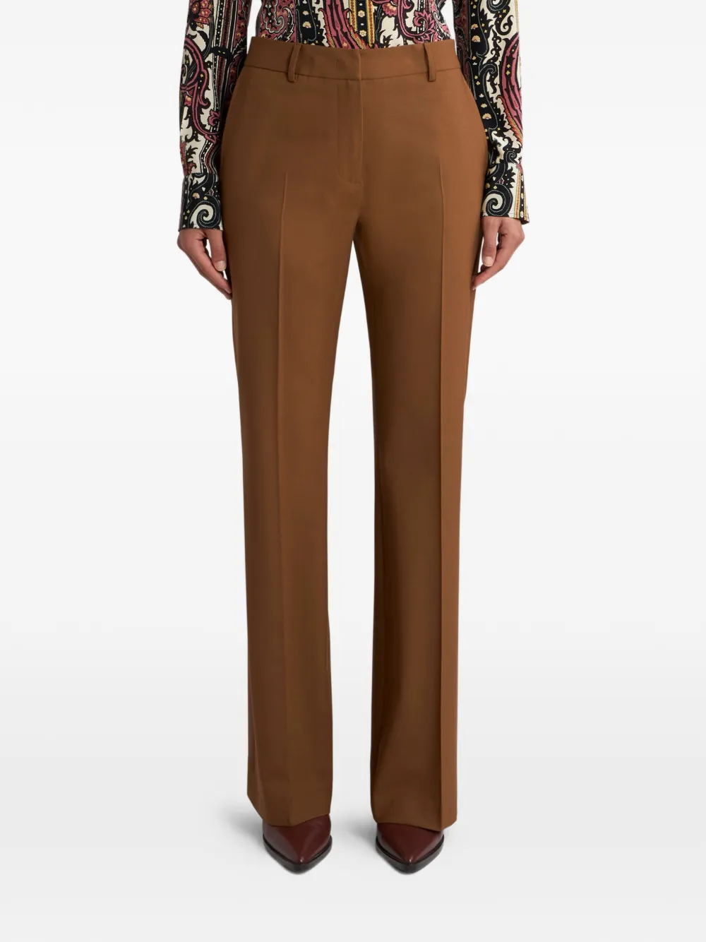 Etro Belt-loops Trousers In Blue