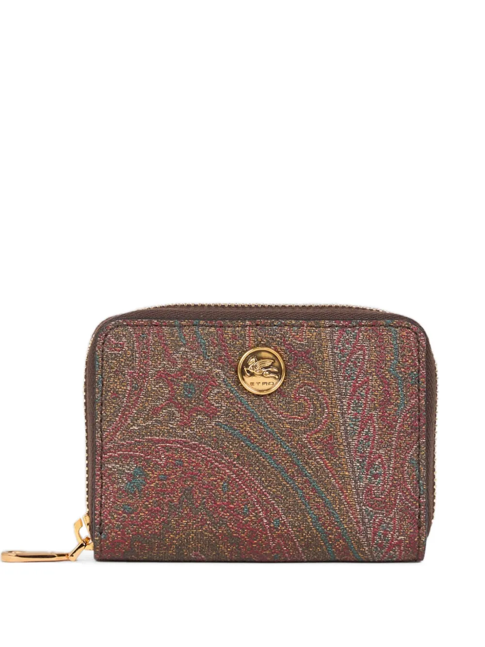 ETRO Arnica Pegaso-charm paisley wallet - Marrone