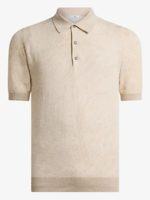 ETRO playera tipo polo con motivo de cachemira