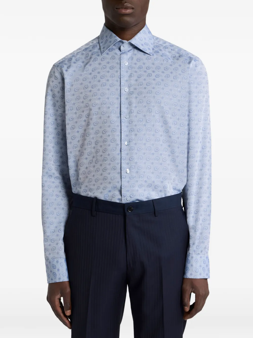 ETRO Overhemd met paisley-print Blauw