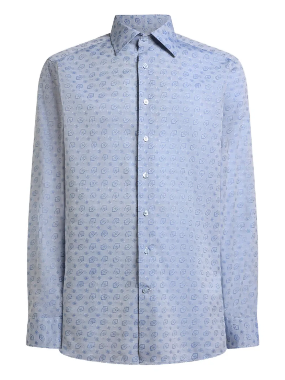 ETRO micro paisley motif-shirt - Blu