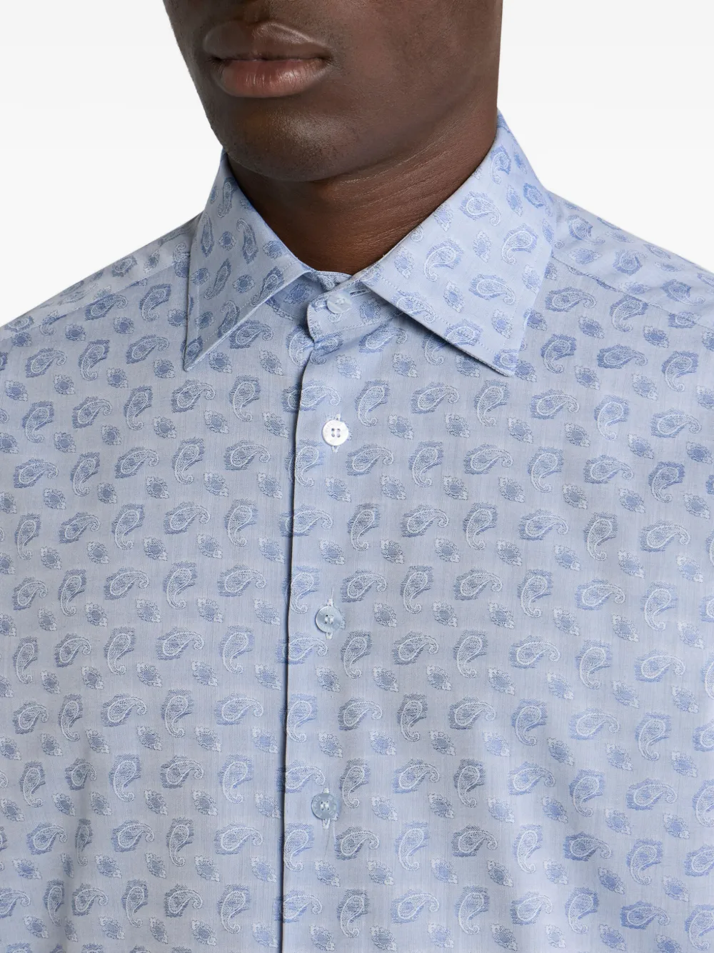 ETRO Overhemd met paisley-print Blauw