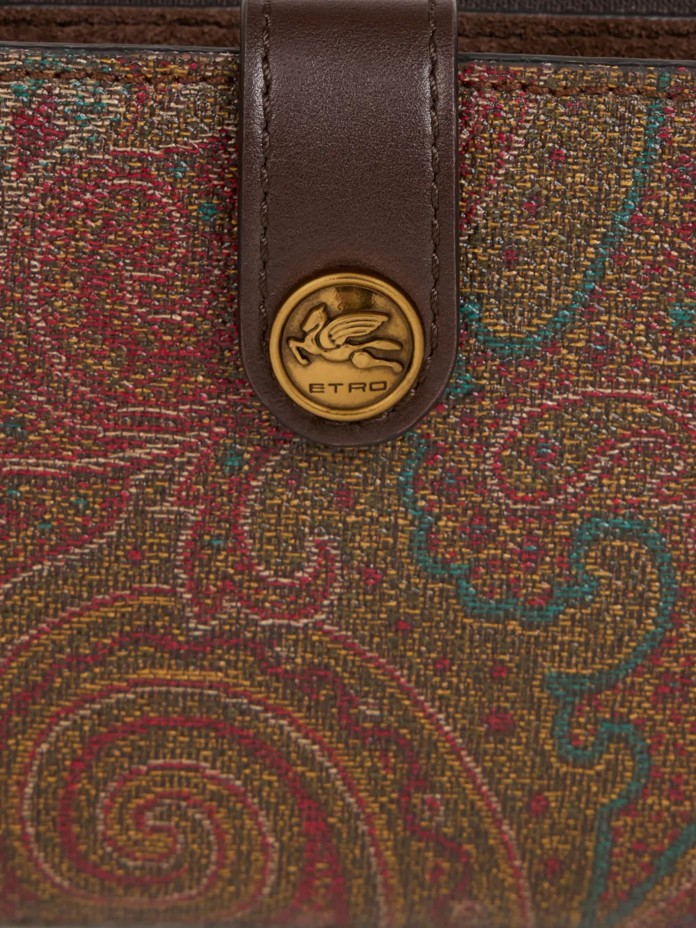 ETRO Arnica paisley shoulder-strap wallet Bruin