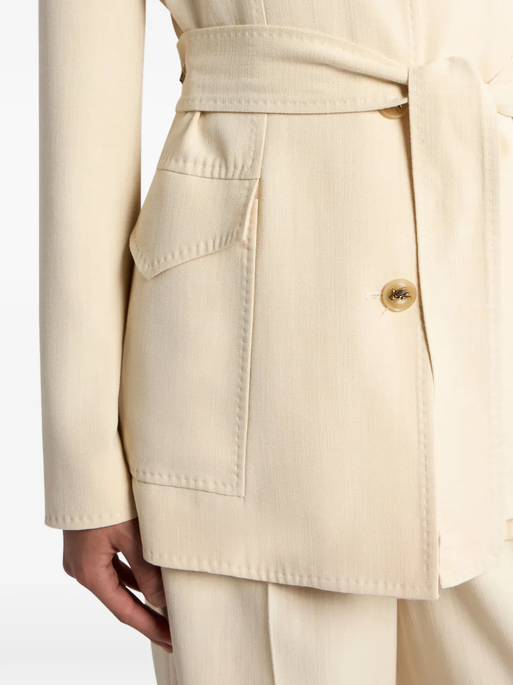 ETRO Veldjack met ceintuur Beige