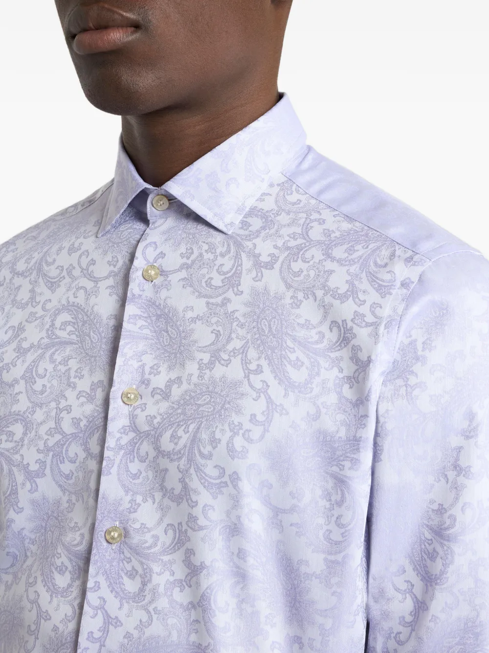 ETRO Overhemd met paisley-jacquard Paars