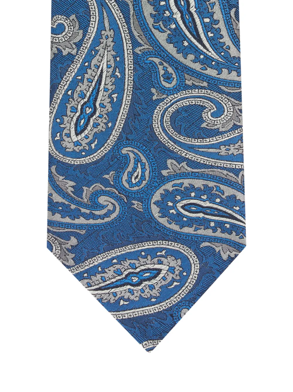 ETRO jacquard paisley motif tie - Blauw