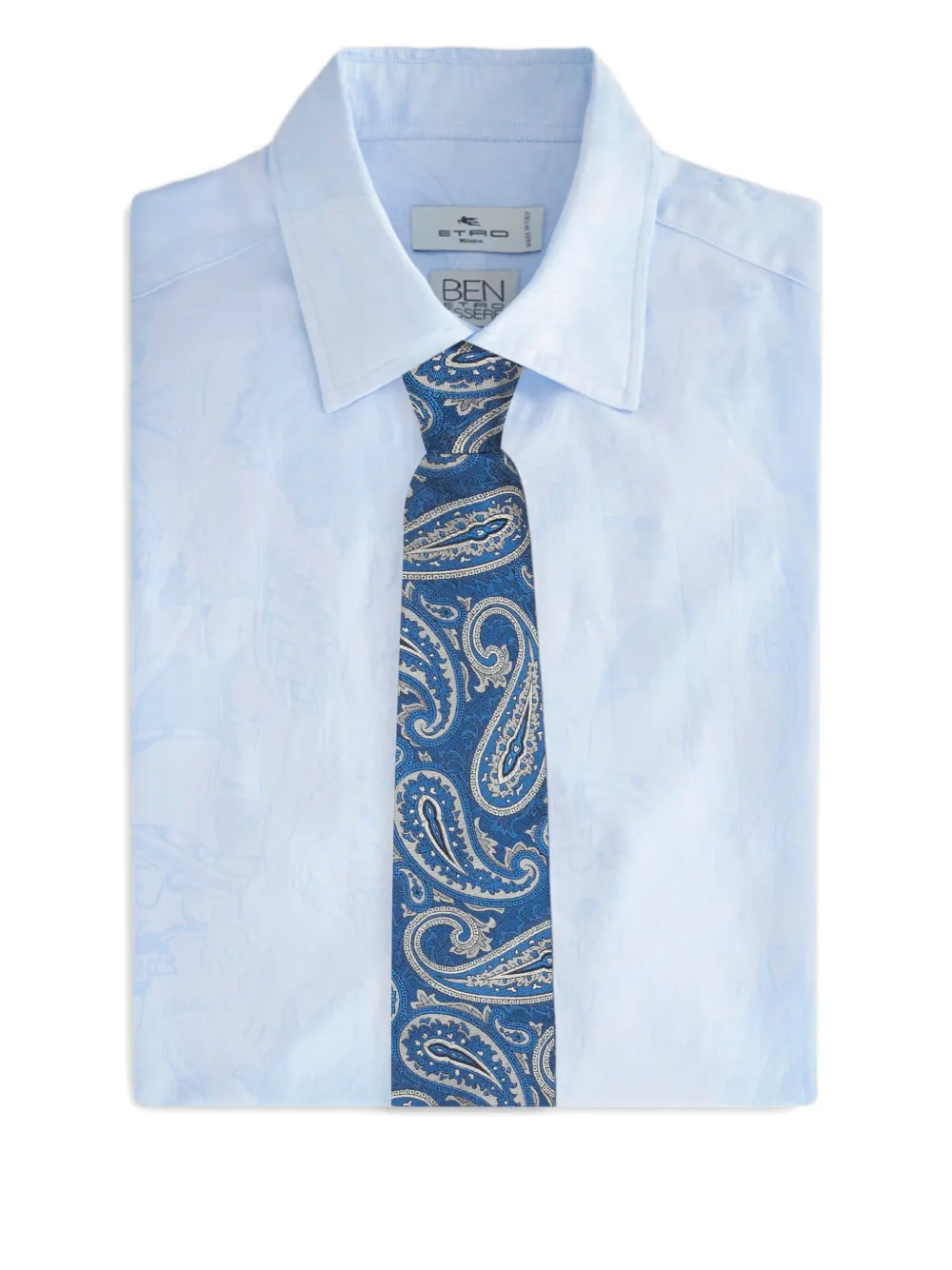 Etro Silk Jacquard Tie With Paisley Motif In Blue