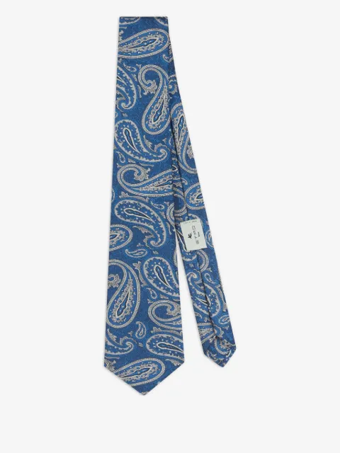 ETRO jacquard paisley motif tie