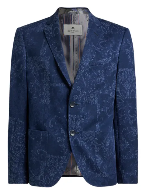 ETRO chamarra en jacquard floral con botones