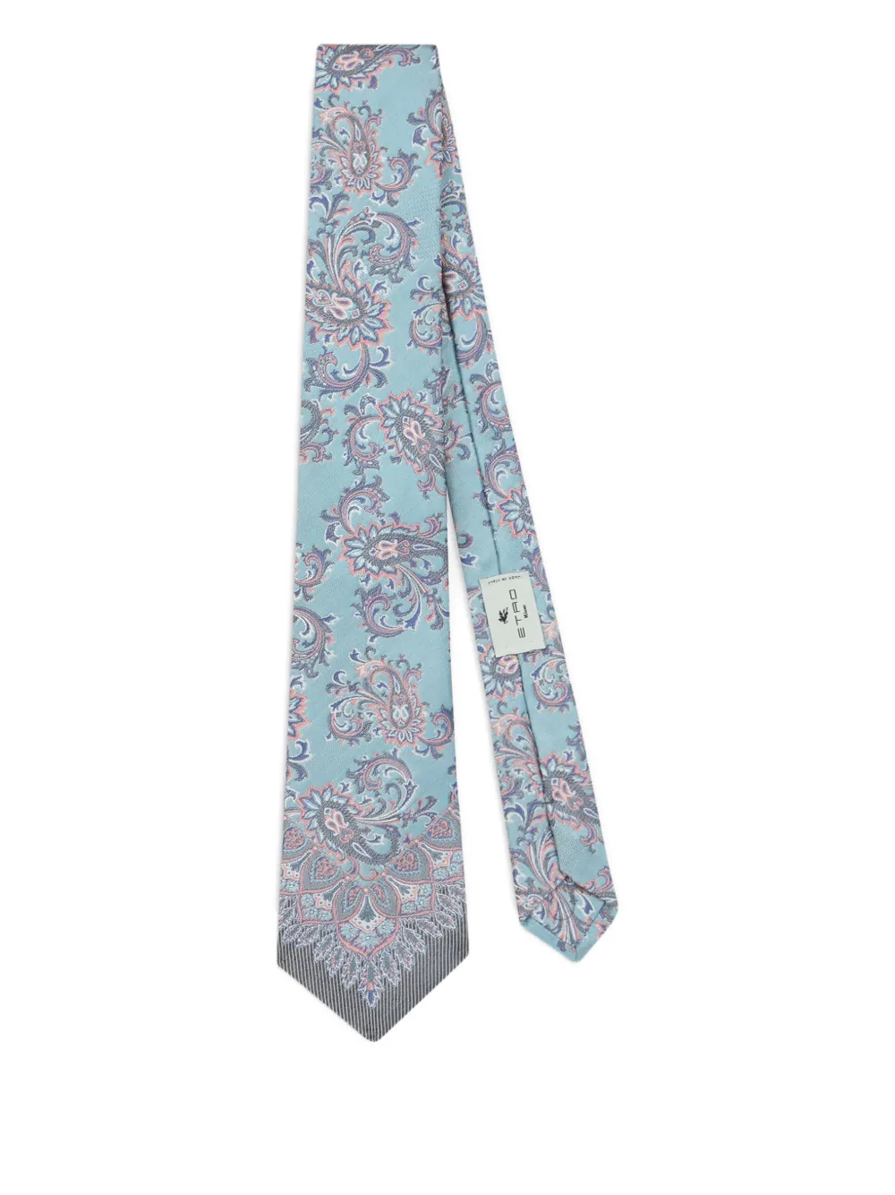 ETRO jacquard floral tie - Blu
