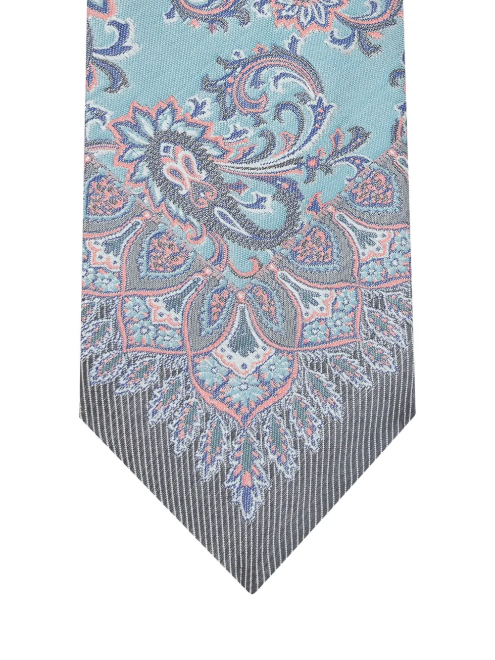 ETRO jacquard floral tie - Blauw