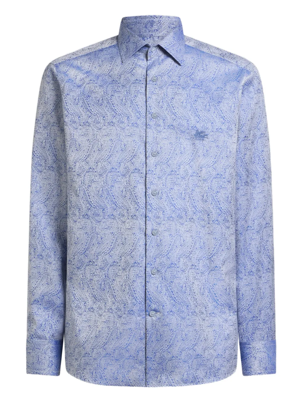 ETRO jacquard paisley motif shirt - Blu