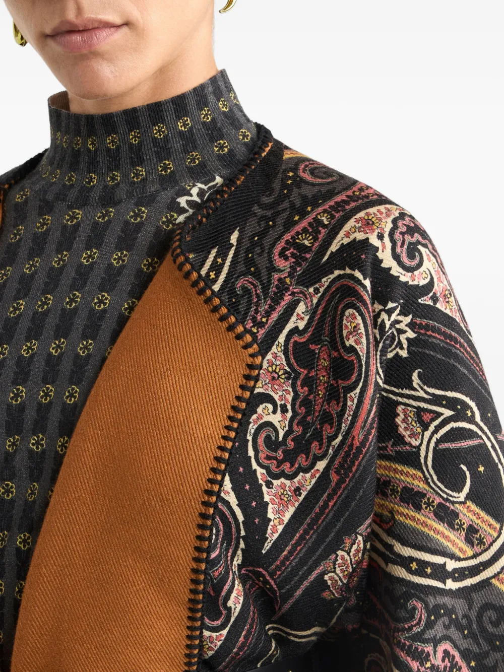 ETRO Omkeerbare cape Bruin