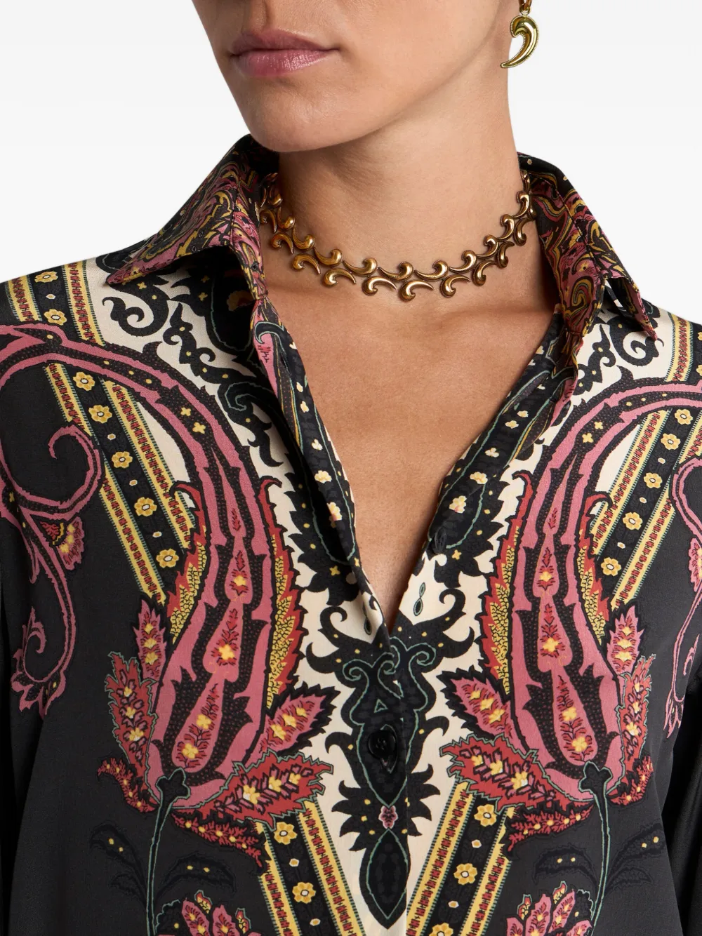 ETRO paisley necklace - Goud