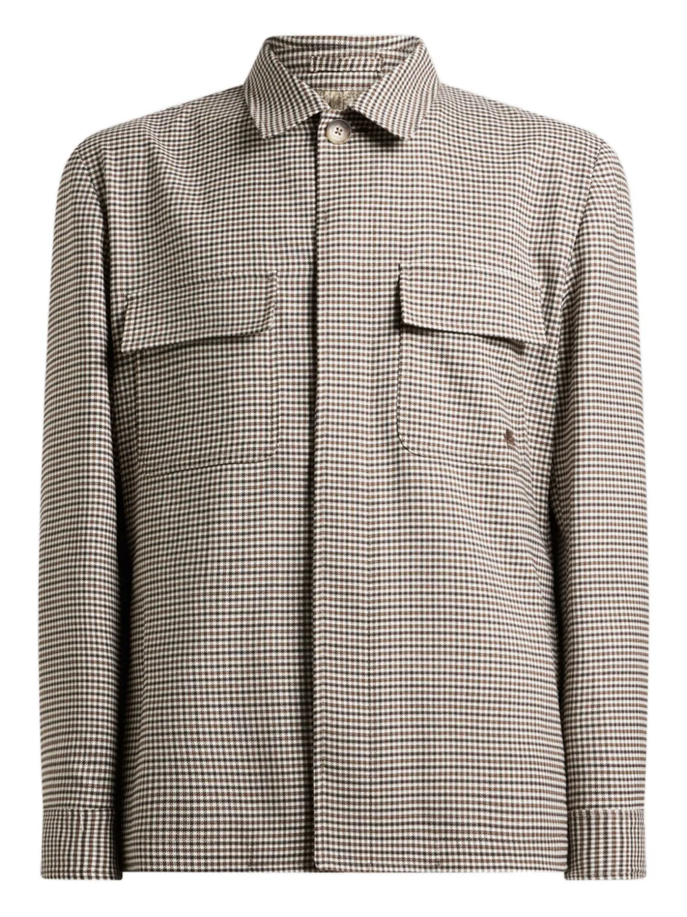 ETRO gingham jacket - Marrone