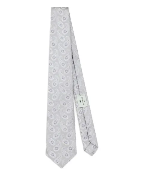 ETRO jacquard paisley motif tie